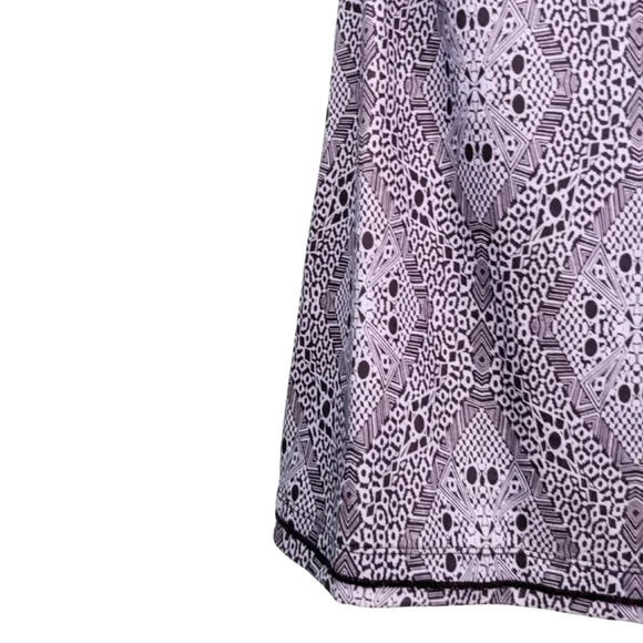 prAna Victoria Faux-Wrap Dress Print Lupine Kaleidoscope Purple Geometric SMALL - Picture 4 of 7